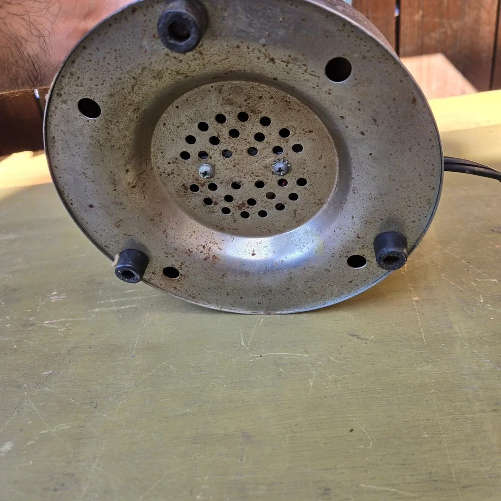Vintage Samson Liquifier Blender Electric Chrome Beehive Base Blue Jar 2-Speed